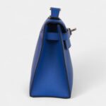 Hermès Kelly Pochette Bleu Royal Swift Palladium Hardware