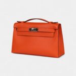 Hermès Kelly Pochette Feu Epsom Palladium Hardware
