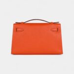 Hermès Kelly Pochette Feu Epsom Palladium Hardware