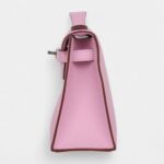 Hermès Kelly Pochette Mauve Sylvestre Swift Palladium Hardware