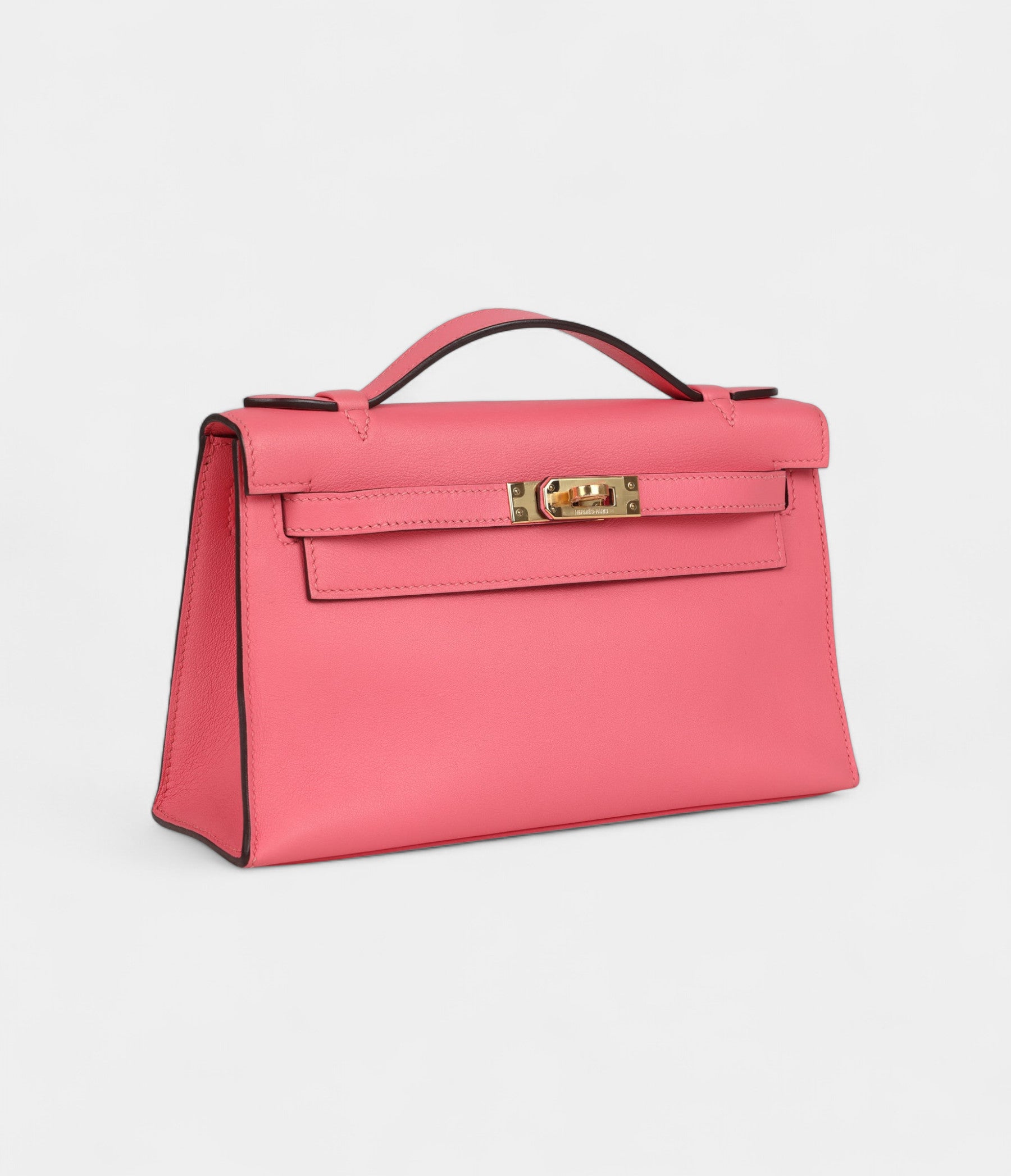 HermesKellyPochetteRoseAzaleeSwiftGoldHardware_2.jpg Hermès Kelly Pochette Rose Azalee Swift Gold Hardware