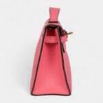 Hermès Kelly Pochette Rose Azalee Swift Gold Hardware
