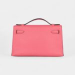 Hermès Kelly Pochette Rose Azalee Swift Gold Hardware