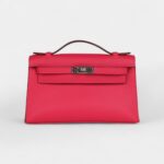 Hermès Kelly Pochette Rose Extreme Swift Palladium Hardware