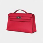 Hermès Kelly Pochette Rose Extreme Swift Palladium Hardware