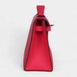 Hermès Kelly Pochette Rose Extreme Swift Palladium Hardware