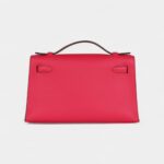Hermès Kelly Pochette Rose Extreme Swift Palladium Hardware