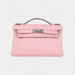 Hermès Kelly Pochette Rose Sakura Swift Palladium Hardware