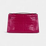 Hermès Kelly Pochette Rose Scheherazade Shiny Alligator Gold Hardware