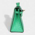 Hermès Kelly Pochette Vert Comics Matte Alligator Gold Hardware