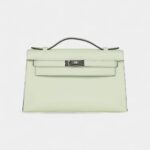 Hermès Kelly Pochette Vert Fizz Swift Palladium Hardware