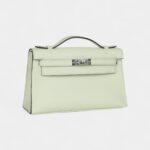 Hermès Kelly Pochette Vert Fizz Swift Palladium Hardware