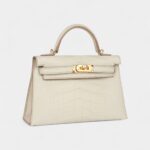 Hermès Kelly Sellier 20 Beton Matte Alligator Gold Hardware