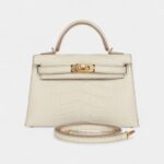 Hermès Kelly Sellier 20 Beton Matte Alligator Gold Hardware