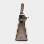 Hermès Kelly Sellier 20 Beton and Gris Tourterelle Ostrich Permabrass Hardware