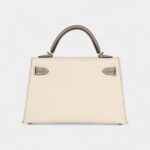 Hermès Kelly Sellier 20 Craie and Gris Asphalte Epsom Permabrass Hardware