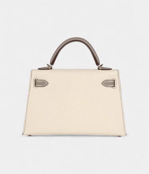 Hermès Kelly Sellier 20 Craie and Gris Asphalte Epsom Permabrass Hardware