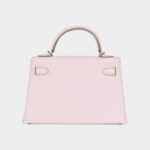 Hermès Kelly Sellier 20 Mauve Pale Chevre Palladium Hardware