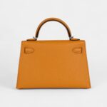 Hermès Kelly Sellier 20 Mustard Goat Palladium Hardware