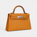 Hermès Kelly Sellier 20 Mustard Goat Palladium Hardware