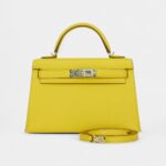 Hermès Kelly Sellier 20 Naples Yellow Verso Goat Palladium Hardware