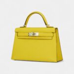 Hermès Kelly Sellier 20 Naples Yellow Verso Goat Palladium Hardware