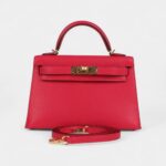 Hermès Kelly Sellier 20 Rose Extreme Chevre Gold Hardware