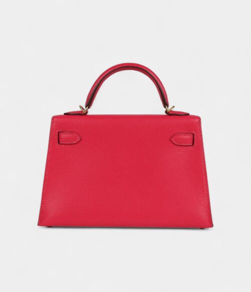 Hermès Kelly Sellier 20 Rose Extreme Chevre Gold Hardware