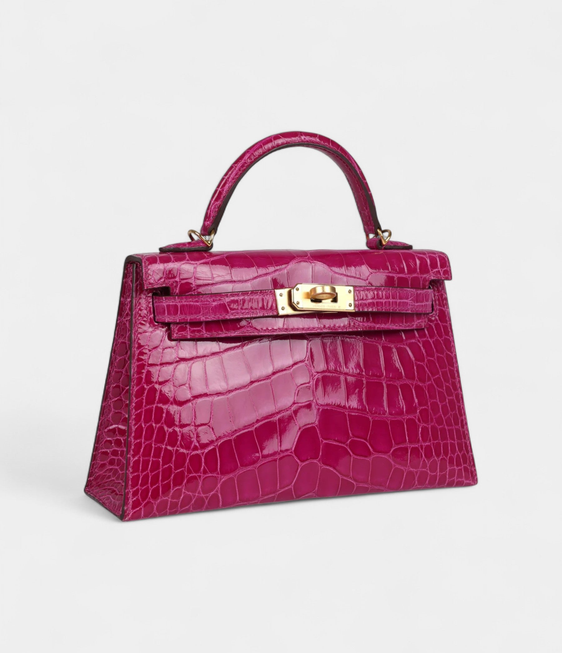 HermesKellySellier20RoseScheherazadeShinyAlligatorGoldHardware_2.jpg Hermès Kelly Sellier 20 Rose Scheherazade Shiny Alligator Gold Hardware