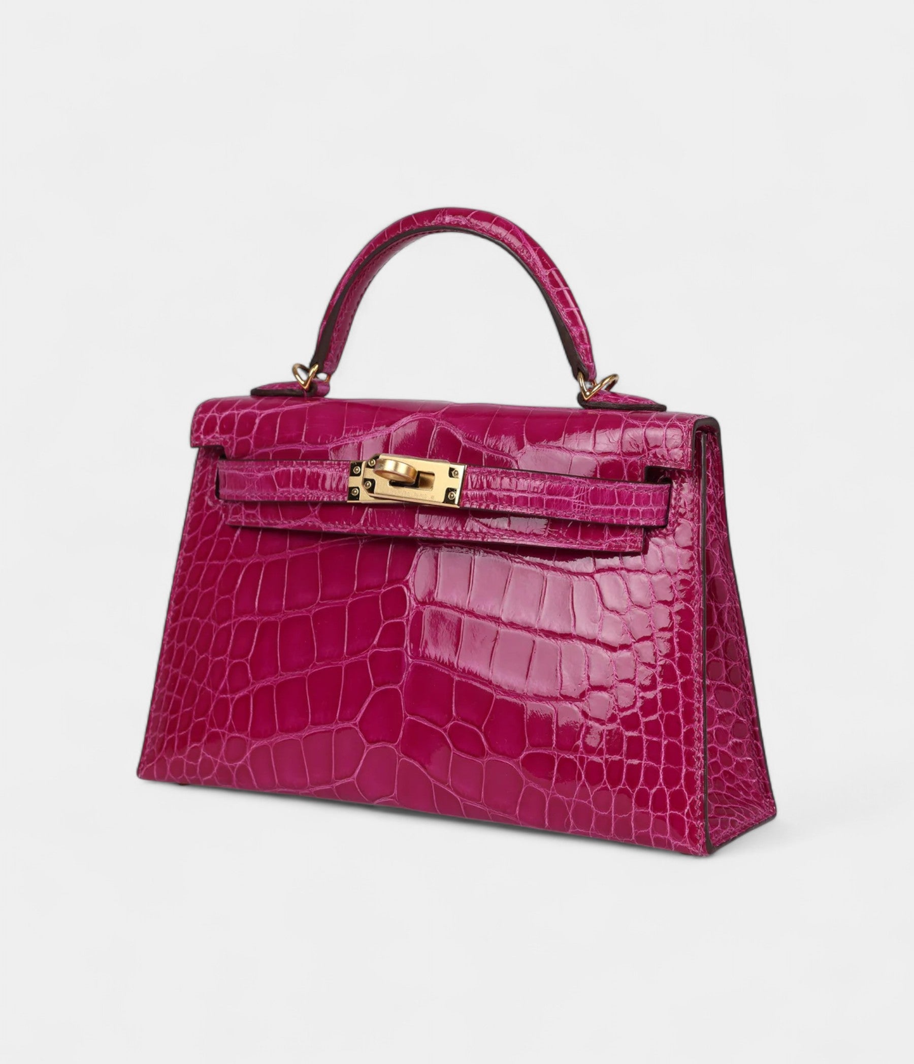 HermesKellySellier20RoseScheherazadeShinyAlligatorGoldHardware_3.jpg Hermès Kelly Sellier 20 Rose Scheherazade Shiny Alligator Gold Hardware