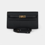 Hermès Kelly Wallet To Go Black Epsom Gold Hardware