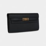 Hermès Kelly Wallet To Go Black Epsom Gold Hardware