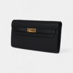 Hermès Kelly Wallet To Go Black Epsom Gold Hardware