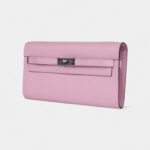 Hermès Kelly Wallet To Go Mauve Sylvestre Epsom Palladium Hardware
