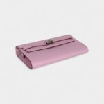 Hermès Kelly Wallet To Go Mauve Sylvestre Epsom Palladium Hardware