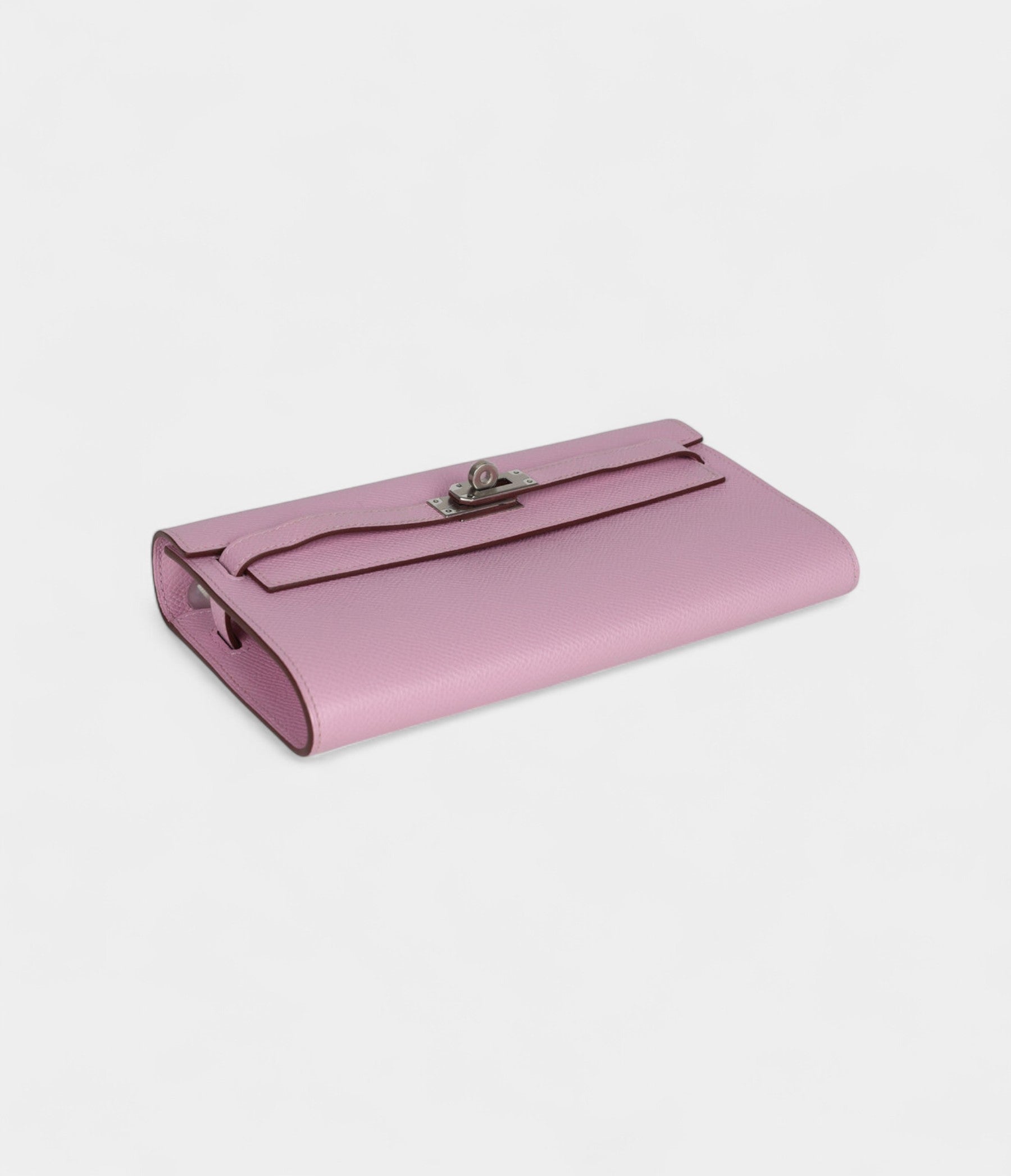 Hermès Kelly Wallet To Go Mauve Sylvestre Epsom Palladium Hardware