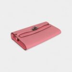 Hermès Kelly Wallet To Go Rose Confetti Epsom Palladium Hardware