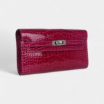 Hermès Kelly Wallet To Go Rose Pourpre Shiny Alligator Palladium Hardware