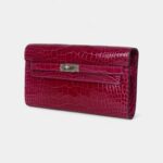 Hermès Kelly Wallet To Go Rose Pourpre Shiny Alligator Palladium Hardware