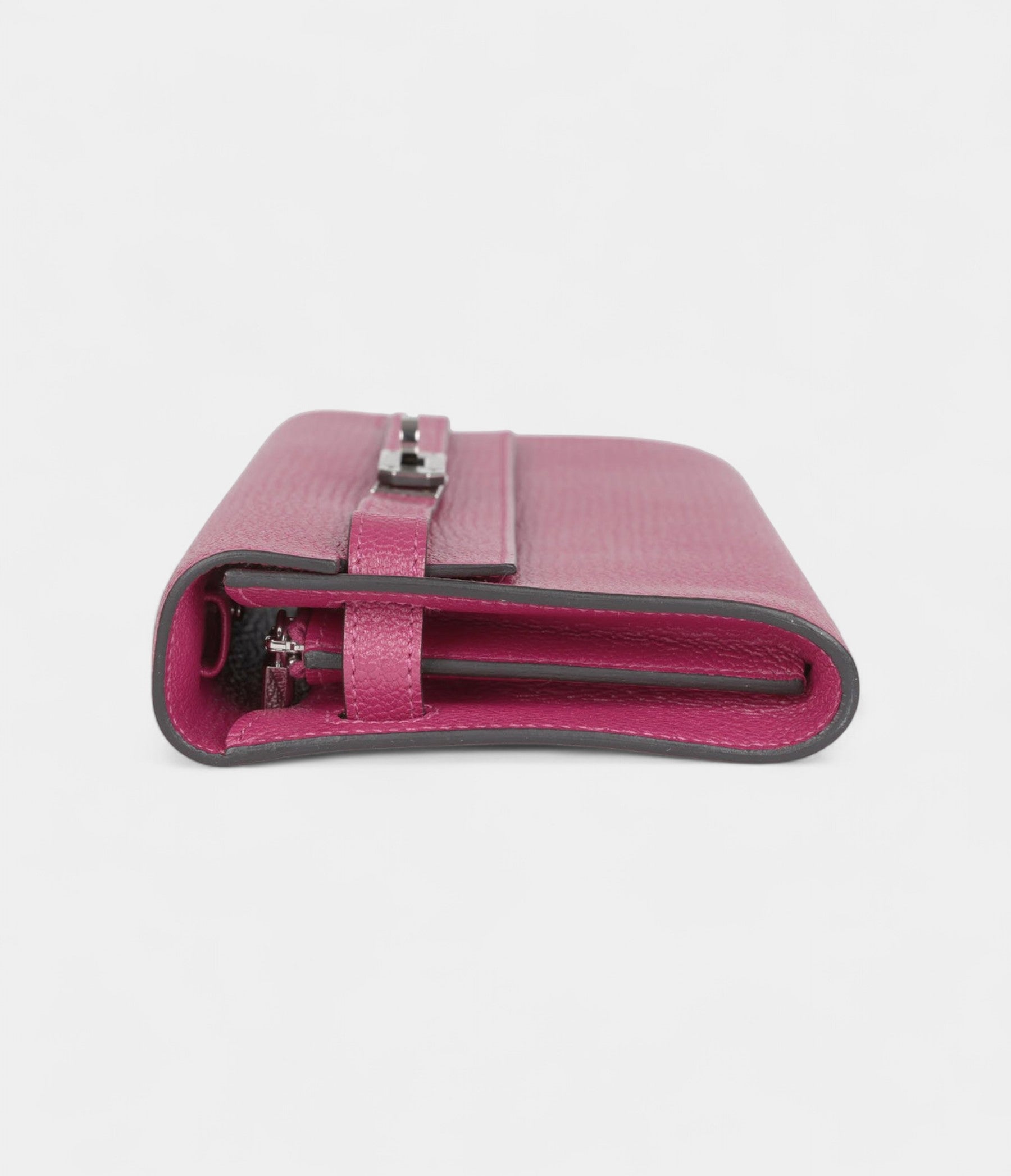Hermès Kelly Wallet To Go Rose Purple Chevre Palladium Hardware