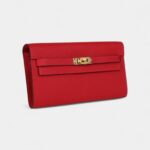 Hermès Kelly Wallet To Go Rouge De Coeur Epsom Gold Hardware