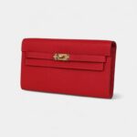 Hermès Kelly Wallet To Go Rouge De Coeur Epsom Gold Hardware