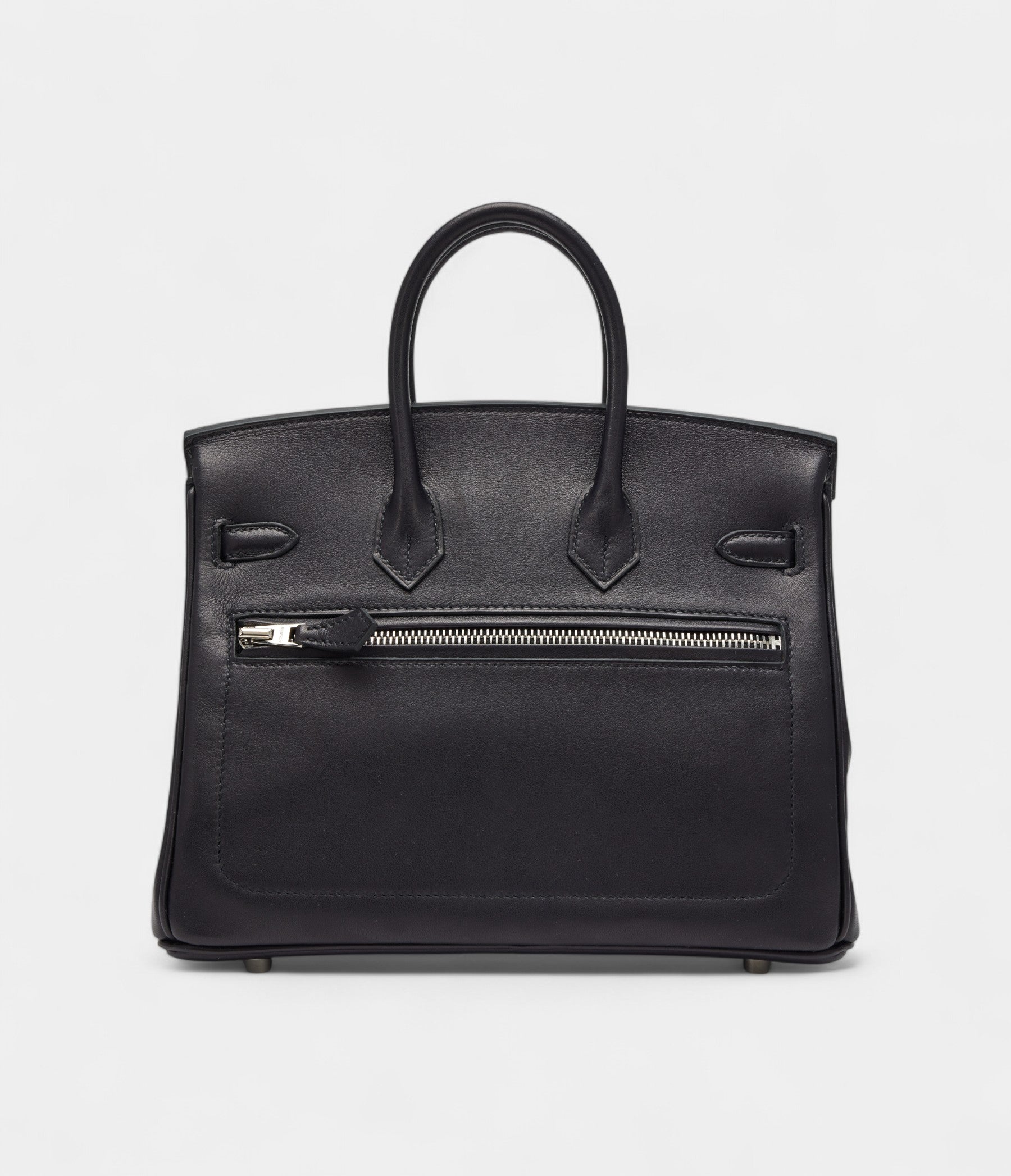 Hermes Limited Edition Black Veau Volupto Rock Birkin 25 Palladium Hardware