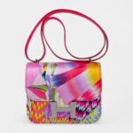 Hermès Limited Edition Mini Constance 18 Bag Marble Silk with Palladium Hardware