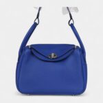 Hermès Lindy 26 Bleu Royal Clemence Palladium Hardware