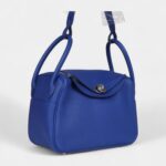 Hermès Lindy 26 Bleu Royal Clemence Palladium Hardware