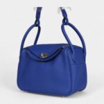 Hermès Lindy 26 Bleu Royal Clemence Palladium Hardware