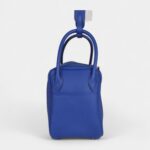 Hermès Lindy 26 Bleu Royal Clemence Palladium Hardware