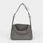 Hermès Lindy 26 Gris Meyer Evercolor Gold Hardware