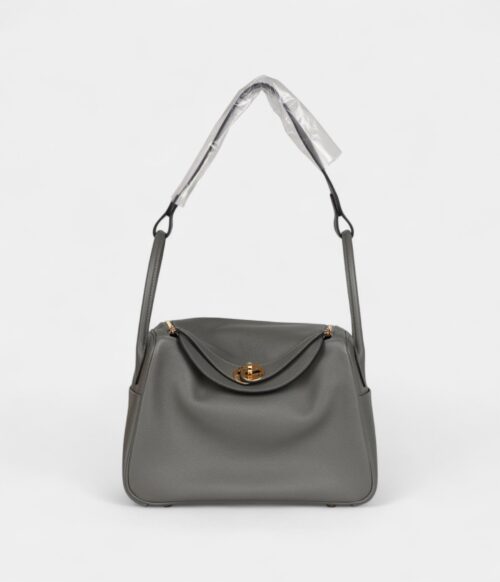 Hermès Lindy 26 Gris Meyer Evercolor Gold Hardware